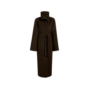 Khaite Black Single Breasted Wool Coat