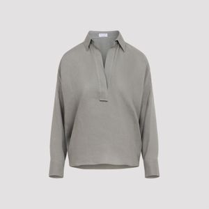 Brunello Cucinelli Grey Linen Bloue
