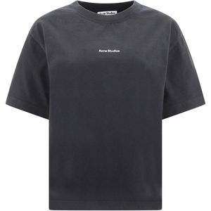 Acne Black Logo-Print T-Shirt