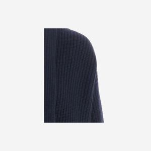 Bruno Manetti Blue Cashmere Cardigan With Ribbed Knit Jacket