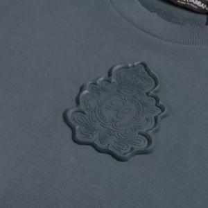 Dolce & Gabbana Blue Cotton Logo Patch Crew Neck Pullover Sweater Clothing for men