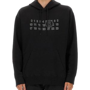 MM6 by Maison Margiela Black Hoodie With Print for men