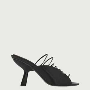 Ferragamo Black Calf Leather Sandals