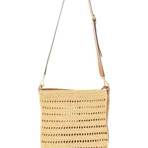 Etro Metallic Perforated Raffia Shoulder Bag Cotton for men