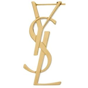 Saint Laurent Metallic Single Earring Cassandre Brass Brooches & Pins