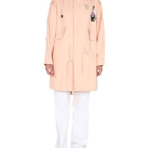 Raf Simons White Photograph-Print Hooded Coat for men
