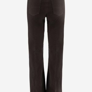 Ql2 Black Pants Stretch Cotton Velvet Trousers