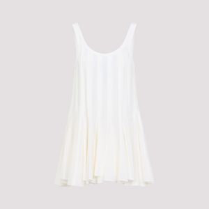 Carven White Pintuck Top Silk