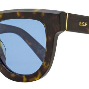 Retrosuperfuture Black Rounded Rectangular Sunglasses Serio Xfk 49Mm Plastic (Acetate)