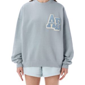 Anine Bing Blue Miles Oversized Letterman Sweatshirt