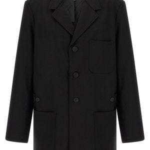 Y-3 Black Wool Blend Workwear Jacket for men