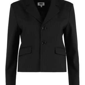 MM6 by Maison Margiela Black Single-Breasted Two-Button Jacket