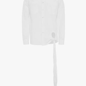 メンズ J.W. Anderson Long Sleeves Shirt With Fringe Detail ホワイト