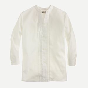 J.Crew White Thomas Mason® For Collarless Tuxedo Shirt