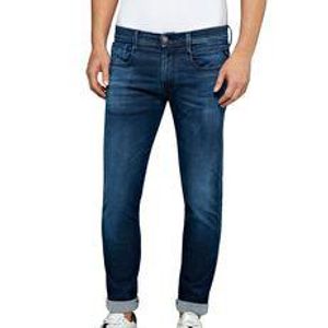 Replay Blue Men's Anbass Slim-fit Hyperflex Jeans Made Of Recycled Material With Stretch for men