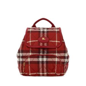 Burberry Embroidered Canvas Backpack Crayonredipcheck Polyamide (Nylon) Borse A Mano