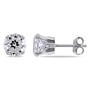 Amour Metallic Created Sapphire Stud Earrings for men