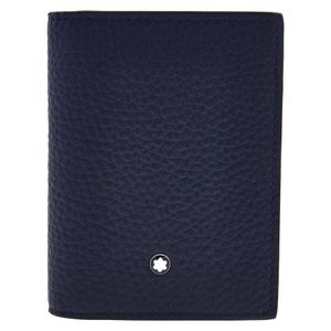 Montblanc Blue Midnight Grain Leather Card Holder for men
