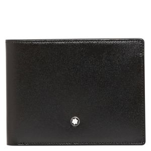 Montblanc Black Meisterstuck Leather 6Cc Wallet for men