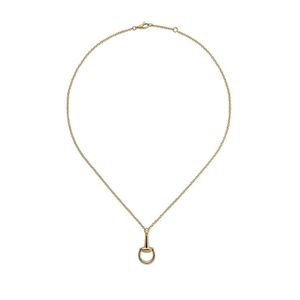 Gucci Metallic 18K Horsebit Chain Necklace for men