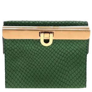 Fossil Green Penrose Trifold Leather Wallet