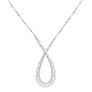 Swarovski Metallic Hyperbola Pendant L Rhodium Shiny