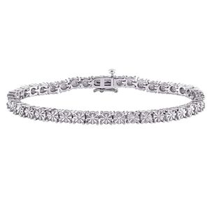 Amour Metallic 1/4 Ct Tw Diamond Tennis Bracelet for men