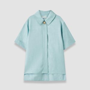 Joseph Blue Volu Light Linen Blend Shirt