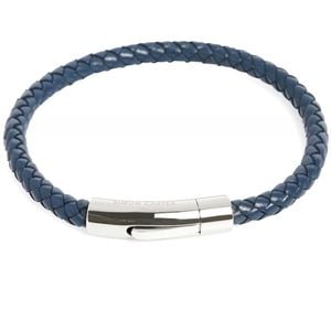 Woven Leather Bracelet Simon Carter pour homme en coloris Bleu