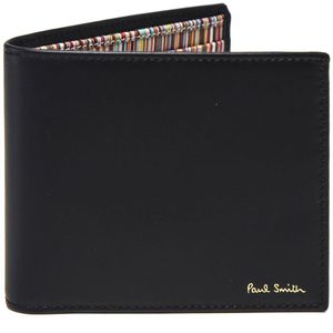 Leather Signature Stripe Interior Billfold Wallet Paul Smith pour homme en coloris Noir