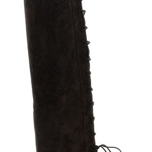 Paris Texas Black 'Jane Fold Over Lace Up Boot 100' Boots