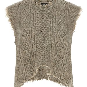 R13 Green 'boyfriend Cable' Vest