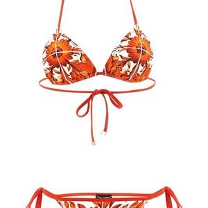 Dolce & Gabbana Red 'Maiolica' Bikini