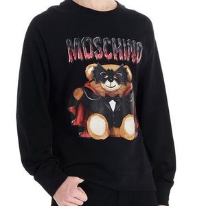 メンズ Moschino ブラック Bat Teddy Bear スウェットシャツ