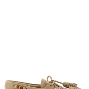 Miu Miu Brown Suede Boat Shoe