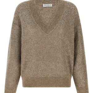 Brunello Cucinelli Natural 'dazzling Texture' Sweater