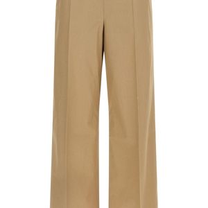 Moncler Natural Grosgrain Logo Patch Pants