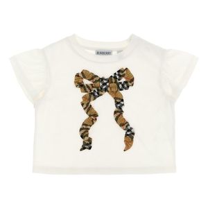 Burberry White 'roxy Bow' T-shirt