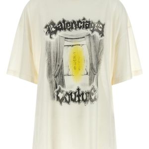 Balenciaga White 'shaped Salon De Couture' T-shirt