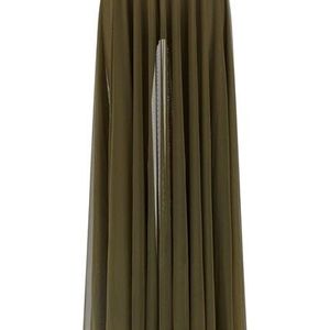 Norma Kamali Green Pleated Skirt