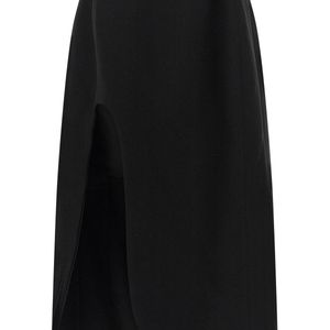 Jil Sander Black 'skirt 158' Slit Skirt