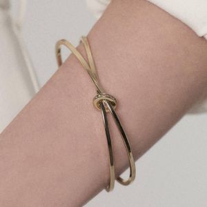 Karen Millen Natural 14Kt Plated Oval Pavé Chain Bangle