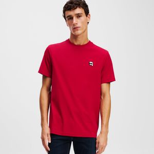 Karl Lagerfeld Red Ikon Patch T-Shirt for men