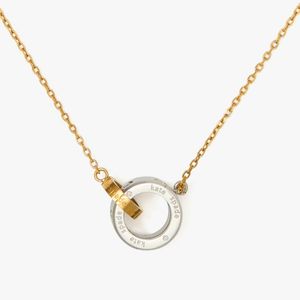 Kate Spade Metallic Set In Stone Interlink Pendant