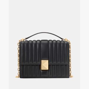 Kate Spade Black Kate Spade Deco Quilted Chain Shoulder Bag