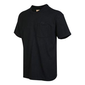Nike Black Solid Color Pocket Round Neck Loose Short Sleeve T-Shirt for men
