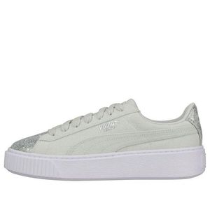 PUMA White (Wmns) Basket Platform 'Peppermint'