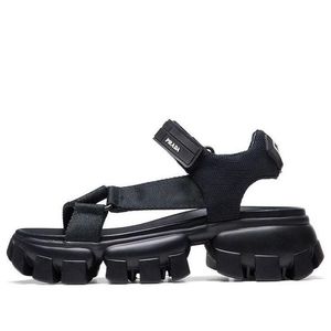 Prada Blue (Wmns) Sporty Woven Nylon Tape Sandals