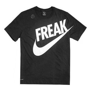 Nike Black Giannis Dri-Fit Tee Alphabet Basketball T-Shirt for men