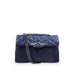 Kurt Geiger Blue Leather Mayfair Bag